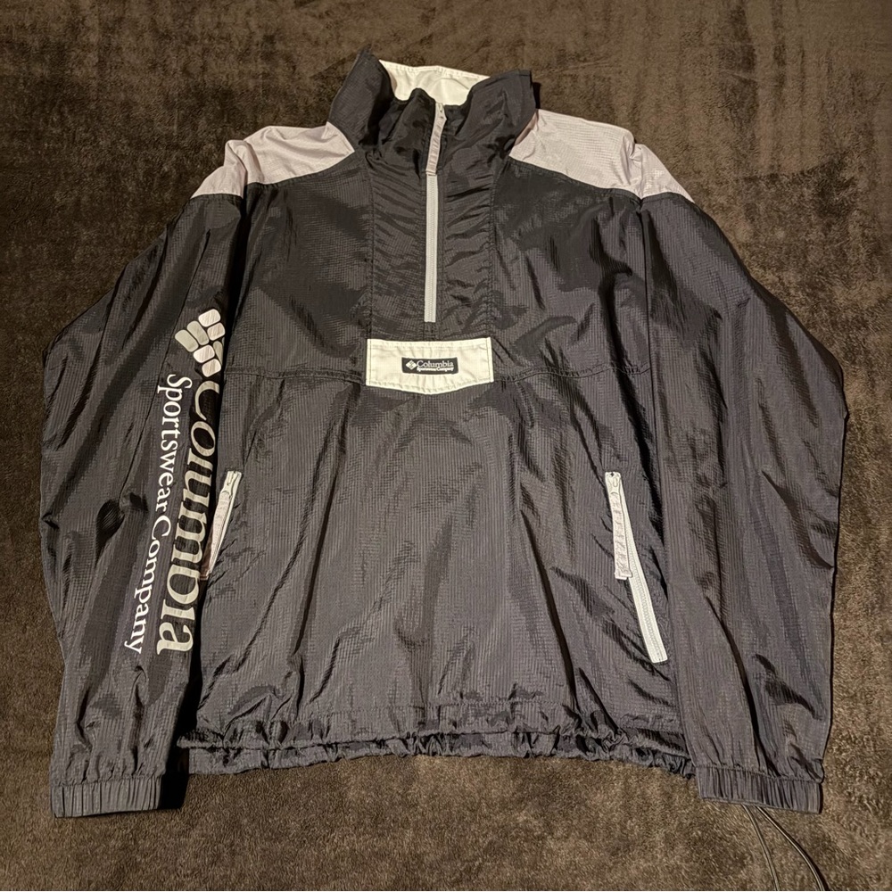 Columbia Two-Tone Half Zip Windbreaker
